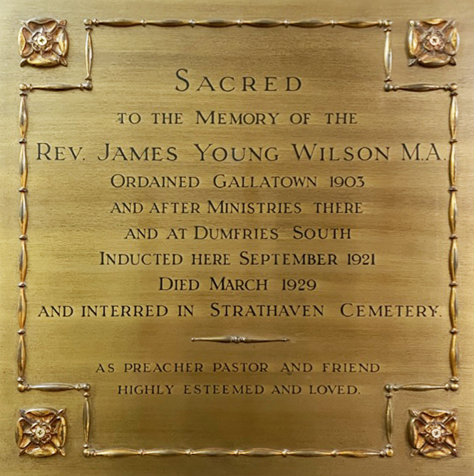1921 James Young Wilson, M.A.
