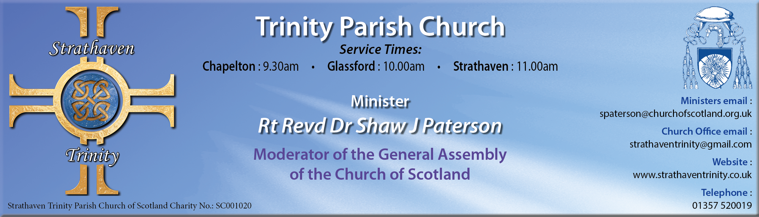 Trinity Website header
